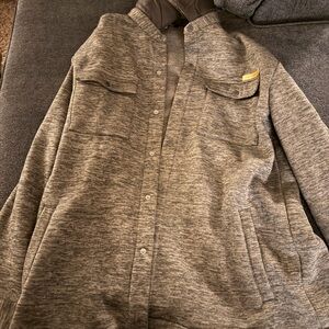 Gray Simply Southern Button-Up Shacket